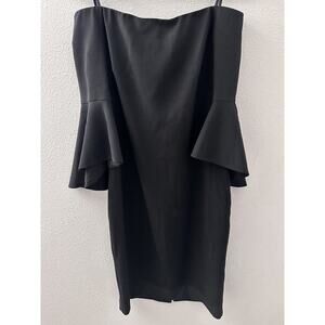 Chelsea28‎ Black Off The Shoulder Bell Sleeve Dress Women’s Size 6